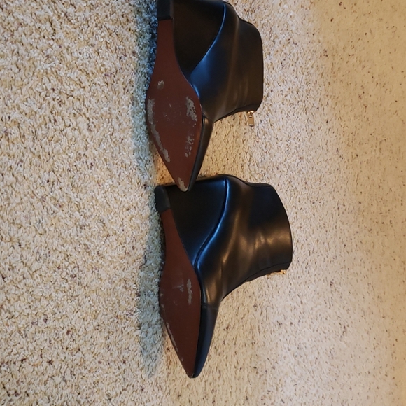 MARC JACOBS black leather ankle wedge boots w zippers - Picture 4 of 8